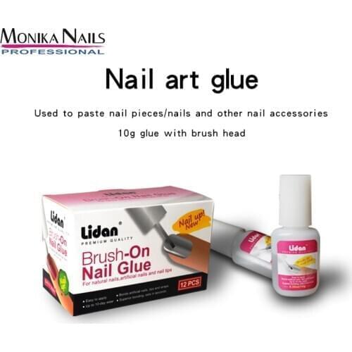 1pc Nail Sticker Manicure Rhinestone Sticky Adhesive Polish DIY Nail Art Fast Drying Glue Decoration with Brush Design Care Tool