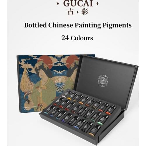 Paul Rubens Chinese Painting Pigment 20ml Bottle 24 Colors Set Mineral Color Professional Paint for Artist Art Hobbyist Master