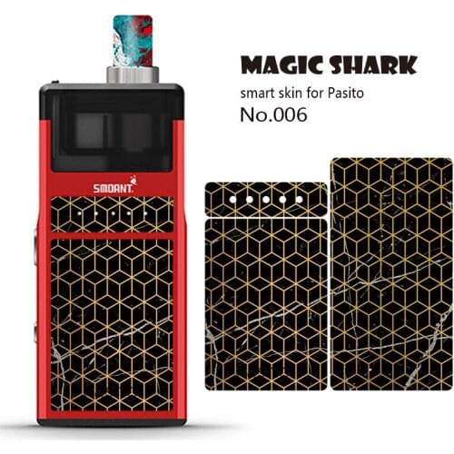 Magic Shark Hot Sale Shark Winter Coming Stone Print Vape Case Pod Cover Film Sticker for Smoant Pasito
