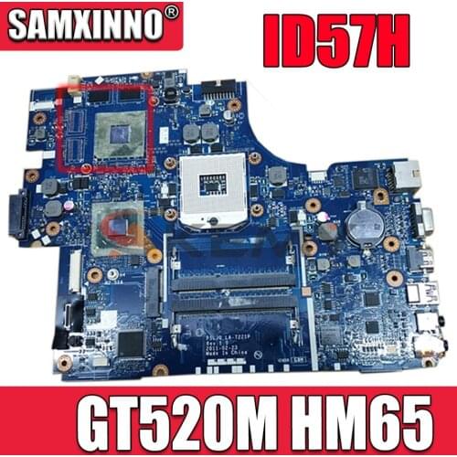 Akemy MBBUV02001 MB.BUV02.001 For Gateway ID57H Laptop Motherboard GT520M HM65 DDR3 P5LJ0 LA-7221P MAIN BOARD