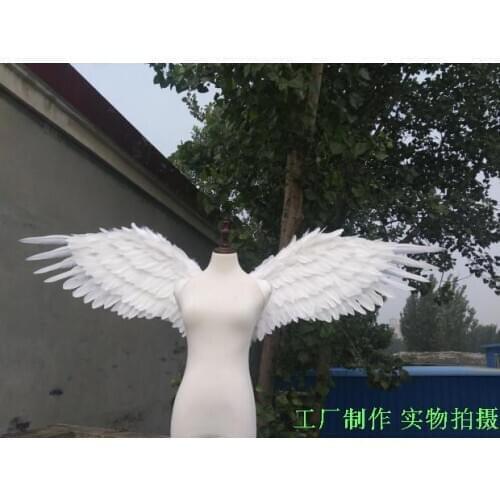 Fashion White angel wings prop catwalk show prop Angel Feather wings Window prop underwear catwalk