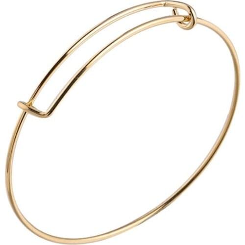 Fashion Toggle-Clasps Adjustable Women Bracelet Simple Glossy Plain Retro Metal Bracelet Best Gift Valentines Day