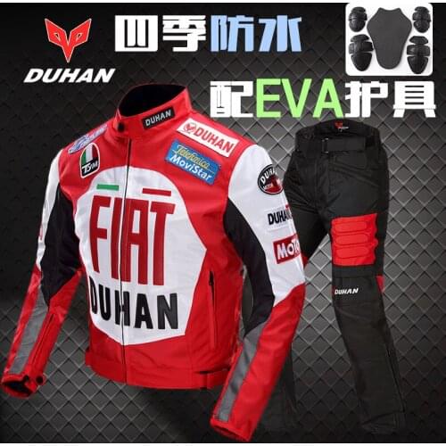 DUHAN Motorcycle Racing Leather Jacket VS02 Orange Blue M L XL XXL 3XL Good Moto GP Pu Leahter Made High Quality Top Service
