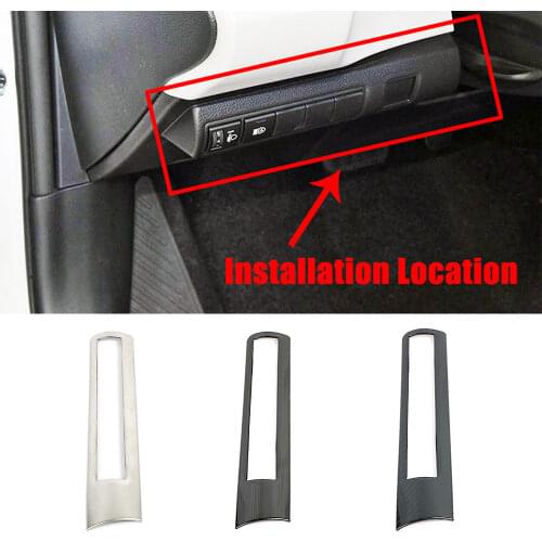 For Toyota Corolla 2019-2021 Head Lights Lamp Switch Button Decoration Cover Trim Stainless Steel Interior Mouldings