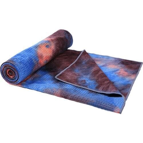 Gym Swiming Non-Slip Yoga Towel Soft Travel Sport Fitness Exercise Yoga Pilates Mat Tie-dye Printed Blanket Yoga Mat