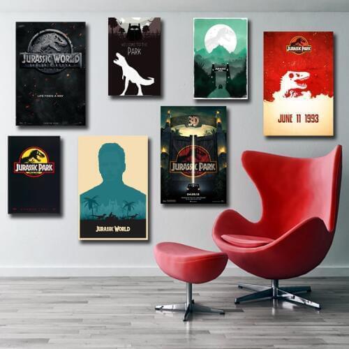 Jurassic World Movie Dinosaurs Park Wallpaper Canvas Poster Living Room Modern Artwork Wall Art Oil Painting Home Decor