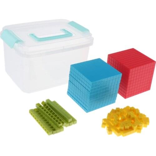 Education Four Colors Plastic Base Ten Set Kids Gifts Math Cognitive In Box