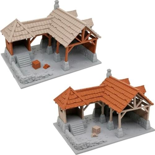 Outland Models War of Tyrant Series Medieval Blacksmith Shop 28mm Scale