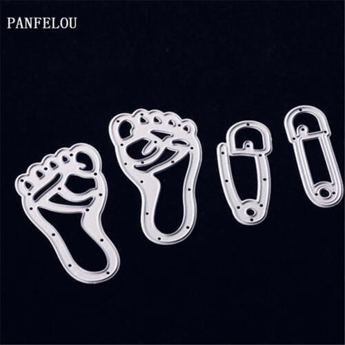 PANFELOU Beach feet metal crafts paper die cutting dies for Scrapbooking/DIY wedding Halloween Hand account cards