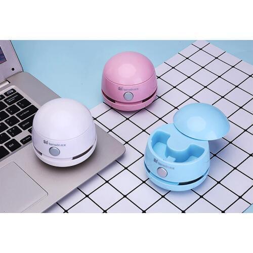 Hot Portable Cute Desk Table Dust mini Vacuum Cleaner Sweeper Functional Desktop Vacuum Cleaner Creative Gifts School Stationery
