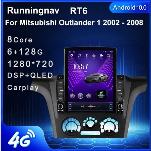 Runningnav For Mitsubishi Outlander 1 2002 - 2008 Tesla Type Android Car Radio Multimedia Video Player Navigation GPS