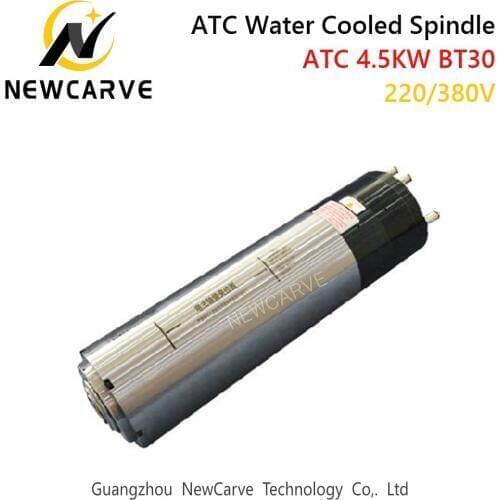 ATC Spindle 4.5kw 24000rpm Water Cooled Automatic Tool Change Spindle For Metal Cutting With BT30 220V 380V NEWCARVE