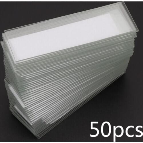50Pcs/set 1mm Thickness Glass Coverslips Single Concave Microscope Glass Slides Reusable Laboratory Blank Sample Cover Glass