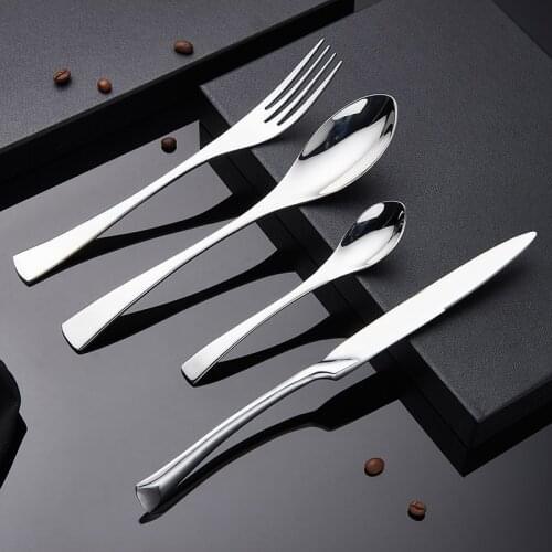 Spklifey Dinnerware Steel Cutlery Set Spoon and Fork Set Stainless Steel Cutlery Kitchen Cutlery Gold Spoon Tableware Set