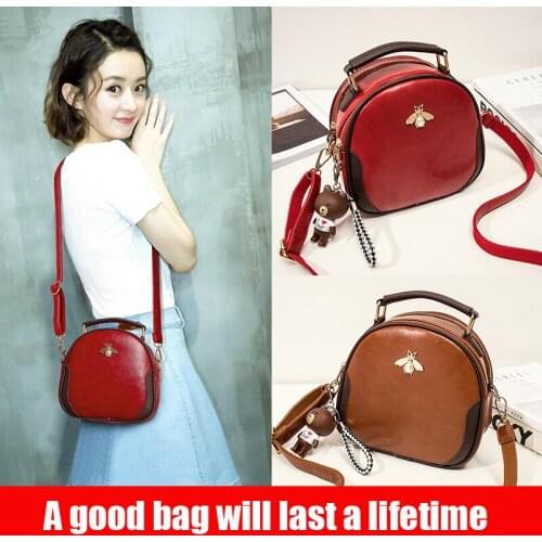 Bags for Women 2019 New Shoulder Bag Fashion Handbag Phone Purse Imperial Bee Pu Leather Women Small Shell Crossbody Bag