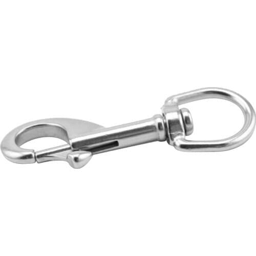 Heavy Duty Stainless Steel Dog Lead Snap Hook Swivel Trigger Clip 80mm Long