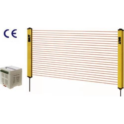 SNB 8M Through Beam Safety Light Curtain Curtains Barrier Sensor 24Vdc/AC110V/220V /Safety Controller NPN PNP Output (IBEST)