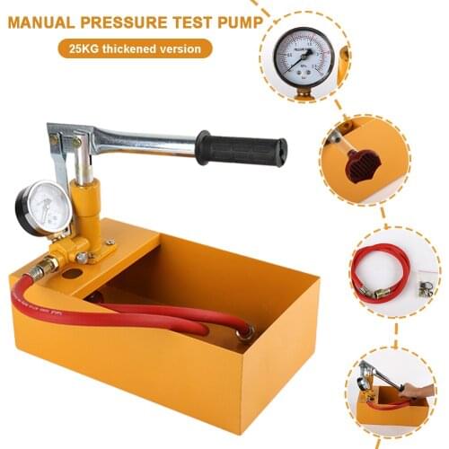 Leakage Water Pressure Tester 2.5MPa Pipeline Tester 25KG Manual Hydraulic Water Pressure Test Pipeline Tester Pump Machine