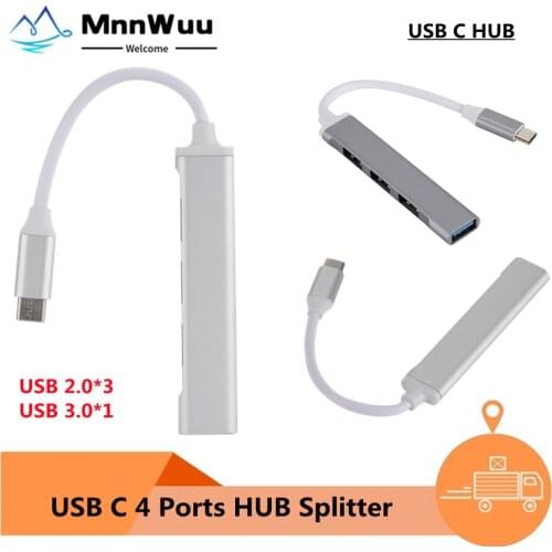 USB C HUB 3.1 Type C 4 Port Multi Splitter Adapter OTG For Xiaomi Lenovo Macbook Pro Air PC Computer Notebook Accessories
