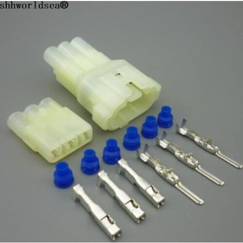 Worldgolden 5/30/100sets 3pin 2.2mm male female pump plug wiring harness cable connector 6180-3451 6187-3801