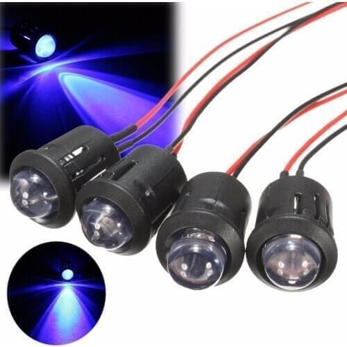 12V 10mm Pre-Wired Constant LED Emitting Diode Ultra Bright Water Transparent Bulb Indicator Signals Light Red Yellow Blue White