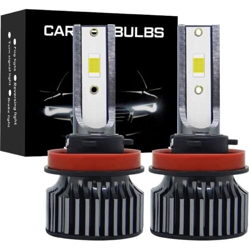 2pcs Mini Led H7 H8 H9 H11 3570 CSP 12000LM 30W 6500K 8000K Car LED Headlights White Fog Lamps 9005 HB3 9006 HB4 Fog Light Bulbs