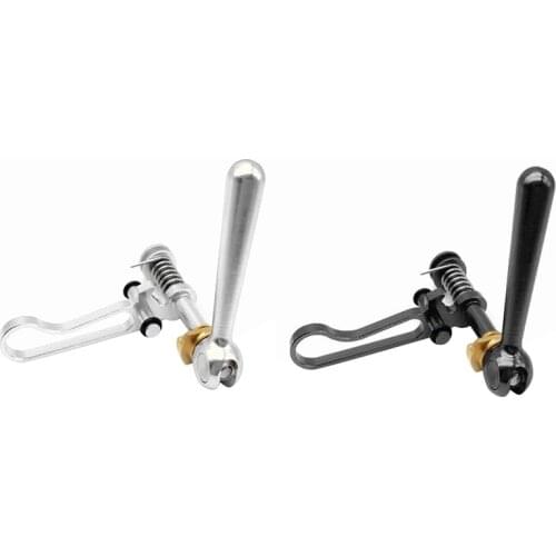 2X Titanium Axle Bike Seatpost Clamp For Brompton Folding Bike Seat Post Quick Release Clamp For 3SIXTY Silver & Black