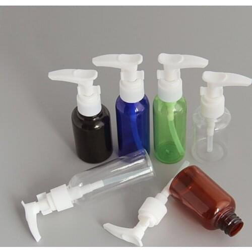 100pcs 50ml white lotion pump plastic bottle,empty shampoo container with pump,liquid soap Shower Gel Travelling bottle