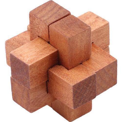 6PCs/Set Wooden Educational Toys Classical Toys Kong Ming Lock Lu Ban Lock Intellectual Brain Teasers Puzzle Game Toys