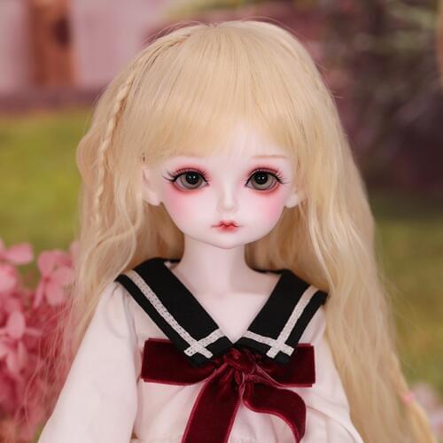 BJD baby 1/4 ribbon SD baby girl with wig shoes anime birthday gift