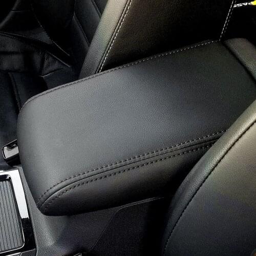 Soft Microfiber Leather Armrest Cover For VW Golf 6 MK6 2010 2011 2012 2013 Car Center Control Armrest Box Surface Cover Trim