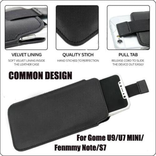 Casteel PU Leather Case For Gome U9 Fenmmy Note U7 Mini S7 Pull Tab Sleeve Pouch Bag Case Cover