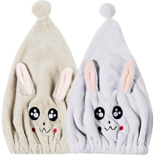 Girl Hair Drying NICEYARD 5 Colors Quickly Dry Hair Hat Bathroom Hats Microfiber Bath Accessories Wrapped Towels