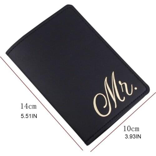 Bride Groom Married Wedding Honeymoon Leather Passport Case Holder Travel ID Credit Card Protector for Women Girls