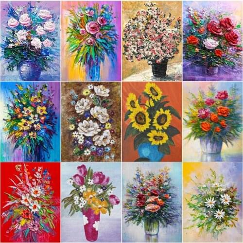 Square/Round 5D Diy Diamond Painting Flower Series Diamond Embroidery Oil Painting Art Cross Stitch Rhinestone Mosaic Home Decor