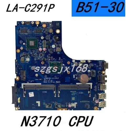 LA-C291P for Lenovo B51-30 laptop motherboard motherboard with N3710 CPU FRU:5B20M14051 test card OK free shipping