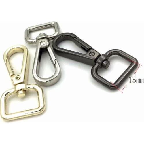 15mm Metal Swivel Eye Snap Hook is suitable for making keychains