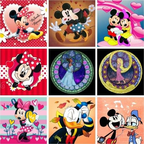 5D Diamond Painting Disney Mickey and Minnie Have Christmas Cross Stitch Embroidery Kit Handmade Full Drill Mosaic Home Decor