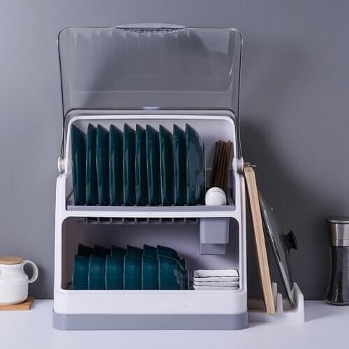 New 2 Layers Table Plastic Dish Rack Kitchen Storage Holder Drainer Bowl Tableware Dish Drying Rack Home Cupboard Organizer