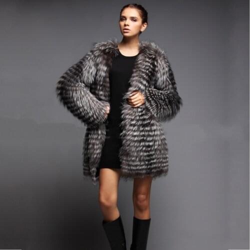 New genuine real natural fox fur coat women fashion waistcoats Fur strip sewed toghter jacket custom big size