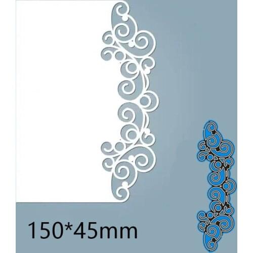 New Arrival hollow flower edge Cutting Dies Stencil DIY Scrapbooking Photo Album Embossing Decor Paper Card Craft 150*45mm
