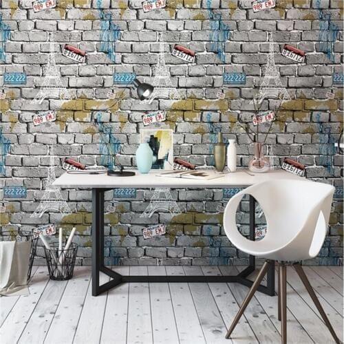 New wallpaper brick retro brick industrial wind wallpaper hair salon hotel tide restaurant decoration clothing store wallpaper
