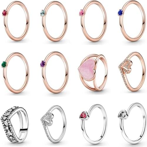NEW 2021 100% 925 Sterling Silver Valentines Day limited Favorites Ring Fit European Women Luxury Original Fashion Jewelry Gift
