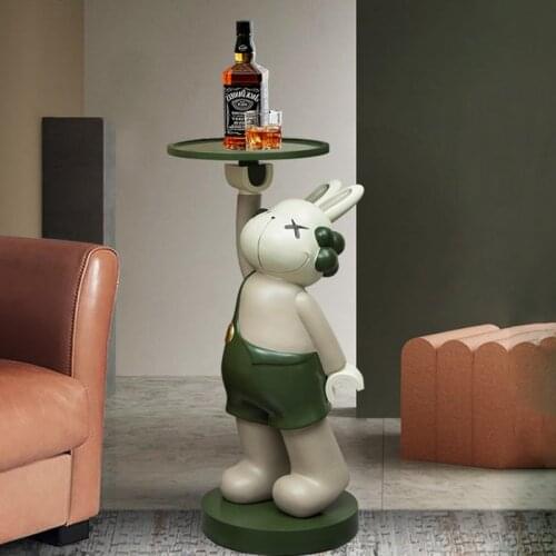 New Nordic Cartoon Landing Ornaments Figurine Home Decor Resin Animal Statue Sofa Storage Side Table Creative Housewarming Gift