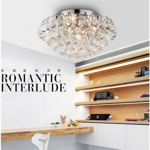 Ceiling lamps k9 crystal clear luxurious lamp round 80CM LED lamp 110-220V aisle restaurant living room ceiling lamp
