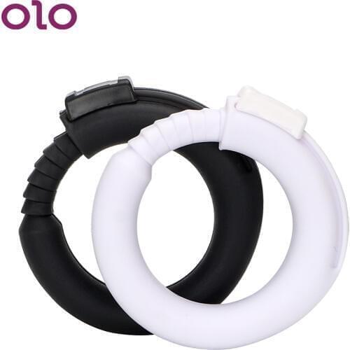 OLO Adjustable Penis Rings Cock Ring Delay Ejaculation Penis Extender Enlargement Sex Shop Sex Toys for Men Silicone