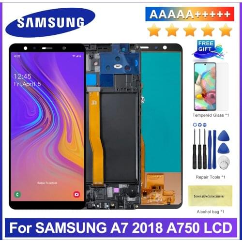 TFT For Samsung A7 2018 A750 SM-A750F LCD Display Touch Screen Digitizer for Samsung A7 2018 A750FN display lcd screen module
