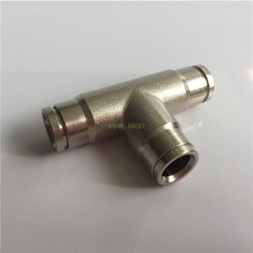 M192 Free shipping slip lock tee connector 3 way fitting 3/8'' size for mist cooling system 5pcs/lot