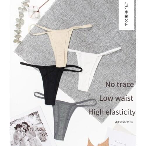 Women Sexy Panties cotton Thong sports Underwear G-string Low-rise Briefs Underpants teengirl Lingerie T-back plus size S-XL
