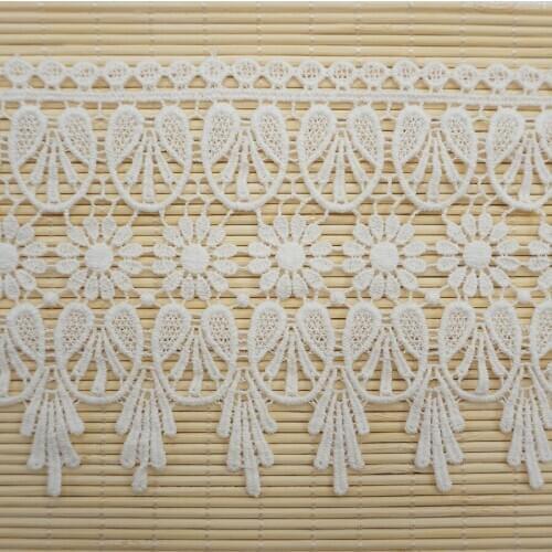 1 meter 11.5 cm Cotton White Lace Ribbon Trims for Dresses Trimmings Costume Applique Lace Fabric DIY Sewing Stitch Cusack